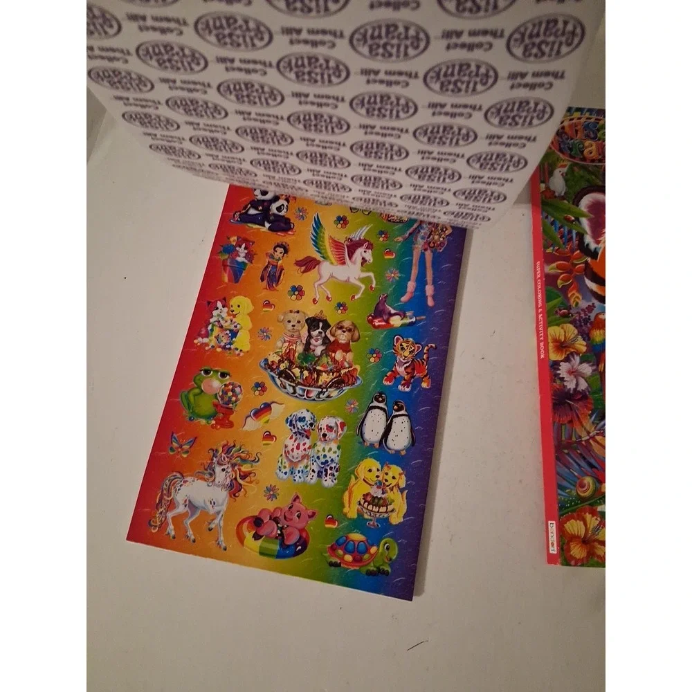 2 Lisa Frank: 1 Coloring & Activity Book 2014 & 1 Pack 400+ Stickers 2013 New